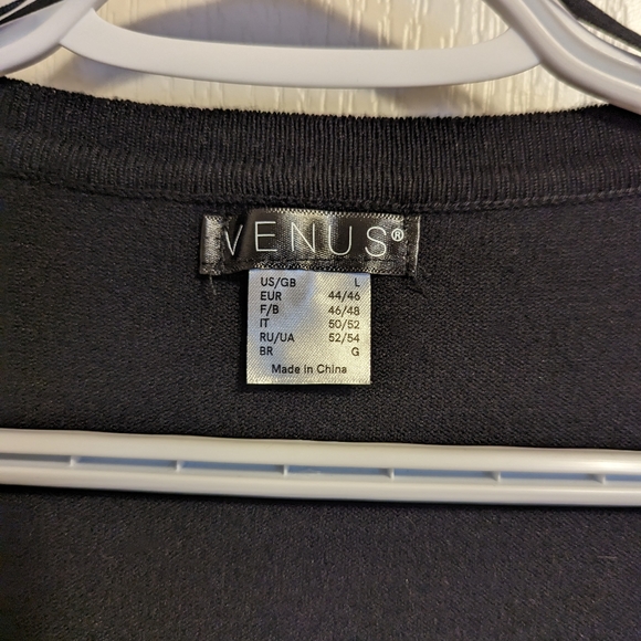 NWOT black cardigan with lace sleeves - Picture 9 of 9